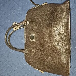 Dooney & Bourke Dark Brown Leather Satchel Excellent Condition With COA